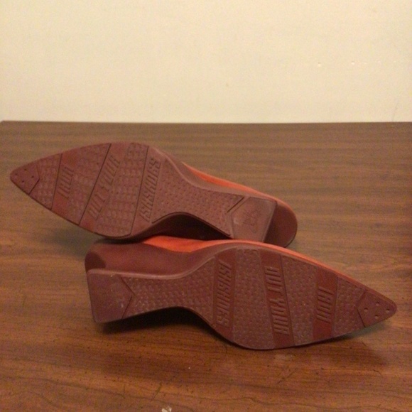 JOHN FLUEVOG RED LEATHER ANKLE BOOT SZ 10 - Picture 10 of 14